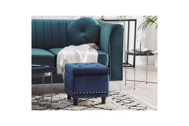 Sittpuff Loretto Blå - Blå - Möbler - Stolar & fåtöljer - Pall & puff - Sittpuff - Sittpuff med förvaring