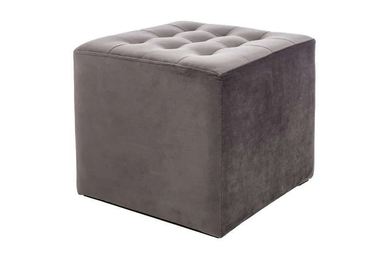 Lorinna Sittpuff - Sammet/Grå - Möbler - Stolar & fåtöljer - Pall & puff - Sittpuff