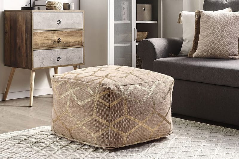 Mamalia Sittpuff - Beige/Guld - Möbler - Stolar & fåtöljer - Pall & puff - Sittpuff