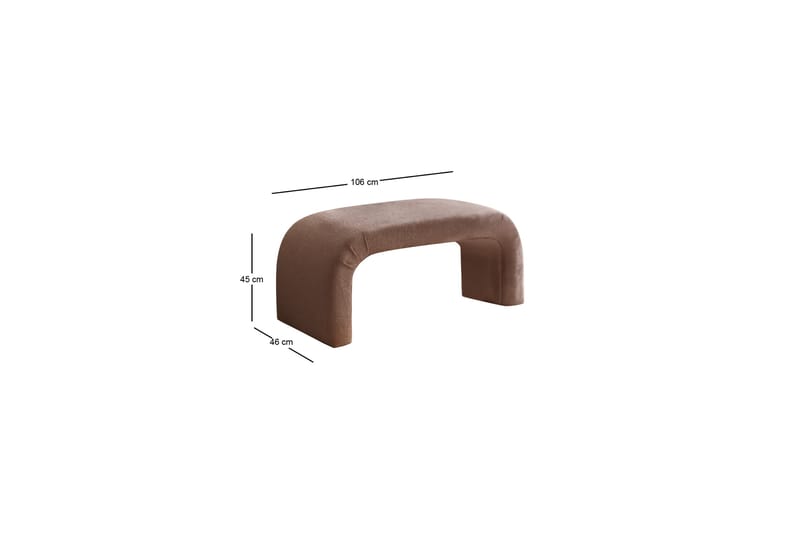 Manav Sittpuff 106 cm - Brun - Möbler - Stolar & fåtöljer - Pall & puff - Sittpuff