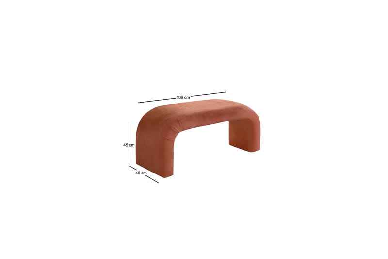 Manav Sittpuff 106 cm - Korall - Möbler - Stolar & fåtöljer - Pall & puff - Sittpuff