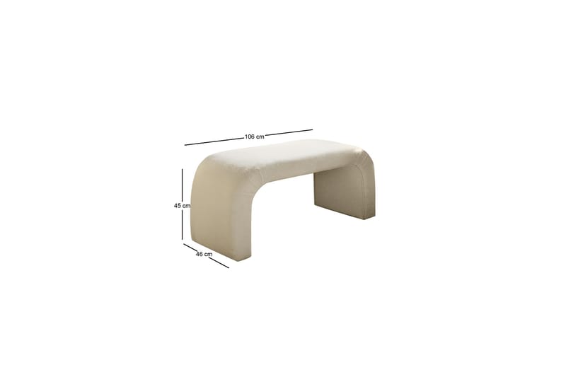 Manav Sittpuff 106 cm - Vit - Möbler - Stolar & fåtöljer - Pall & puff - Sittpuff