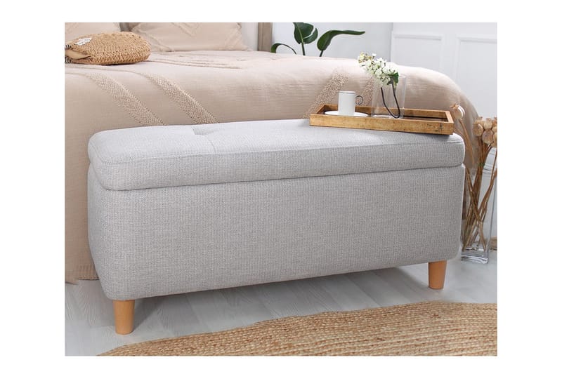 Mansi Sittpuff 100 cm - Ljusgrå - Möbler - Stolar & fåtöljer - Pall & puff - Sittpuff