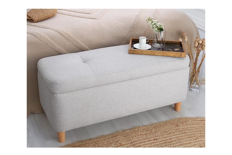 Mansi Sittpuff 100 cm - Ljusgrå - Möbler - Stolar & fåtöljer - Pall & puff - Sittpuff