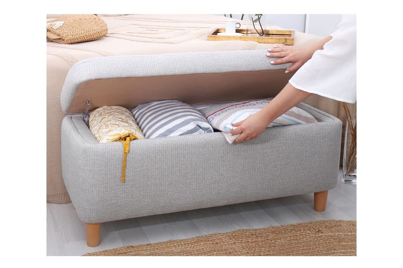 Mansi Sittpuff 100 cm - Ljusgrå - Möbler - Stolar & fåtöljer - Pall & puff - Sittpuff