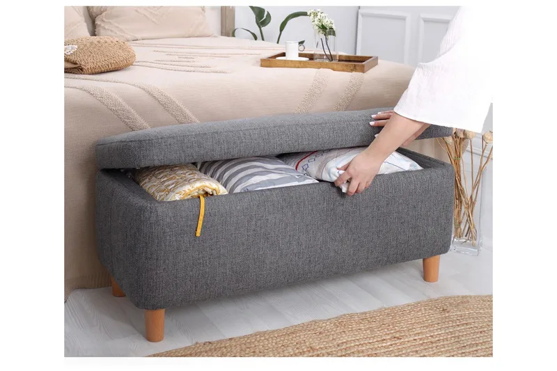 Mansi Sittpuff 100 cm - Mörkgrå - Möbler - Stolar & fåtöljer - Pall & puff - Sittpuff