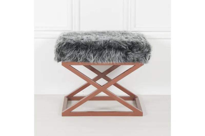 Mantu Sittpuff 50 cm - Mörkgrå - Möbler - Stolar & fåtöljer - Pall & puff - Sittpuff