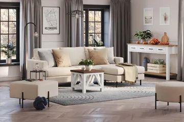 Menard Compact Sittpuff 60 cm Kvadratisk - Beige - Möbler - Stolar & fåtöljer - Pall & puff - Sittpuff