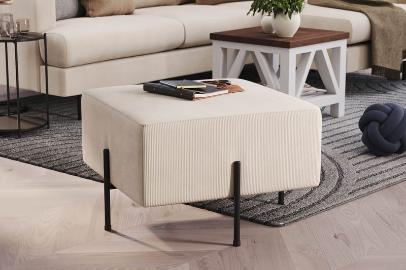 Menard Compact Sittpuff 60 cm Kvadratisk - Beige - Möbler - Stolar & fåtöljer - Pall & puff - Sittpuff