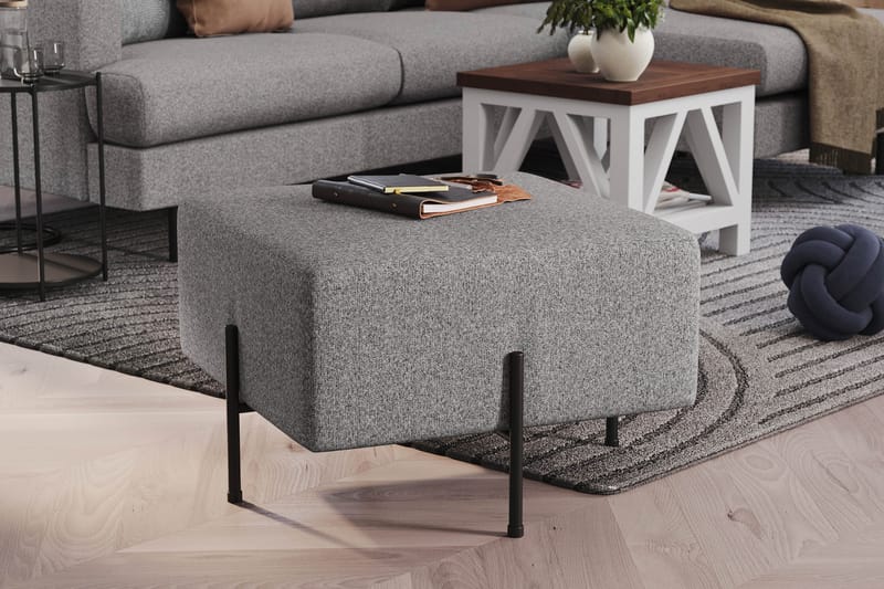 Menard Compact Sittpuff 60 cm Kvadratisk - Grå - Möbler - Stolar & fåtöljer - Pall & puff - Sittpuff
