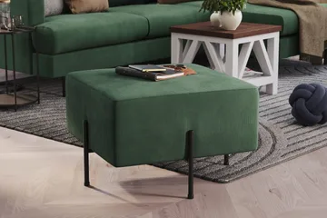 Menard Compact Sittpuff 60 cm Kvadratisk - Grön - Möbler - Stolar & fåtöljer - Pall & puff - Sittpuff