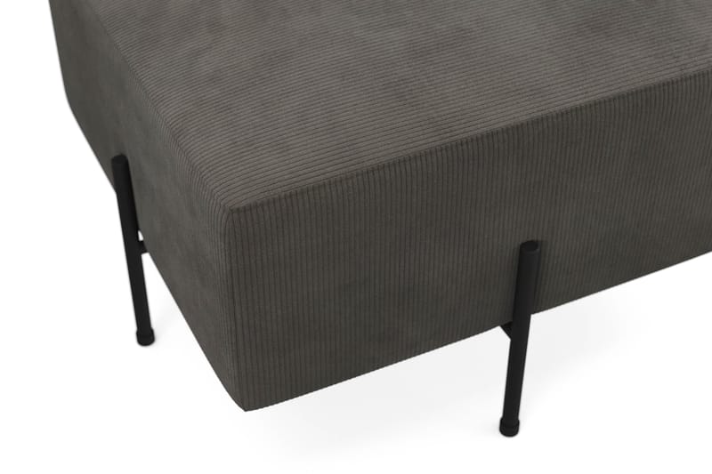 Menard Compact Sittpuff 60 cm Kvadratisk - Mörkgrå - Sittpuff