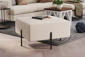 Menard Compact Sittpuff 70 cm Kvadratisk - Beige - Möbler - Stolar & fåtöljer - Pall & puff - Sittpuff