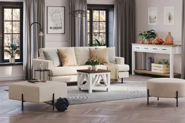 Menard Compact Sittpuff 70 cm Kvadratisk - Beige - Möbler - Stolar & fåtöljer - Pall & puff - Sittpuff