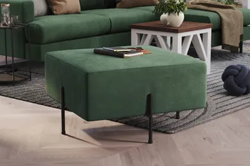 Menard Compact Sittpuff 70 cm Kvadratisk - Grön - Möbler - Stolar & fåtöljer - Pall & puff - Sittpuff