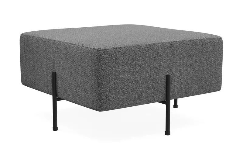 Menard Compact Sittpuff 70 cm Kvadratisk - Mörkgrå - Möbler - Stolar & fåtöljer - Pall & puff - Sittpuff