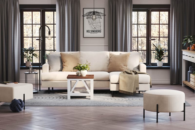 Menard Compact Sittpuff Rund 60 cm - Beige - Möbler - Stolar & fåtöljer - Pall & puff - Sittpuff