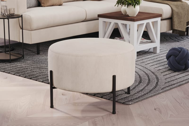 Menard Compact Sittpuff Rund 60 cm - Beige - Möbler - Stolar & fåtöljer - Pall & puff - Sittpuff