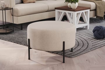 Menard Compact Sittpuff Rund 60 cm - Beige - Möbler - Stolar & fåtöljer - Pall & puff - Sittpuff