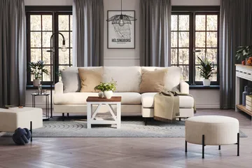 Menard Compact Sittpuff Rund 60 cm - Beige - Möbler - Stolar & fåtöljer - Pall & puff - Sittpuff