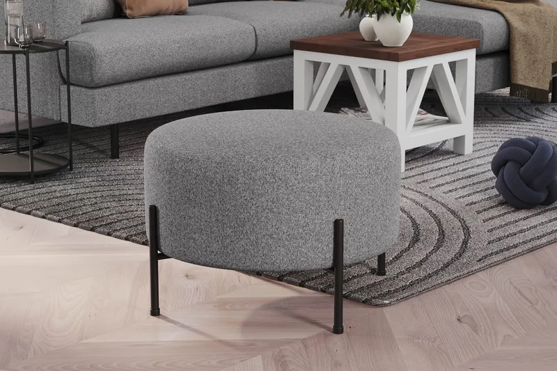 Menard Compact Sittpuff Rund 60 cm - Grå - Möbler - Stolar & fåtöljer - Pall & puff - Sittpuff