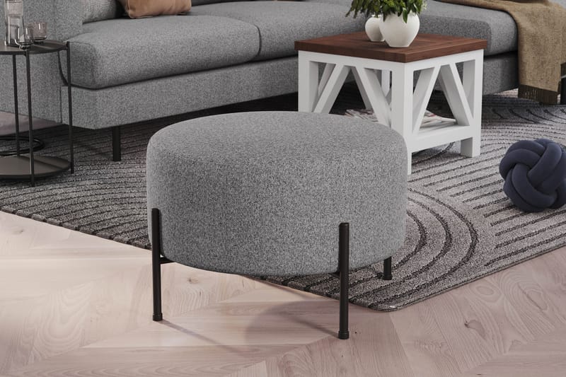 Menard Compact Sittpuff Rund 60 cm - Grå - Möbler - Stolar & fåtöljer - Pall & puff - Sittpuff