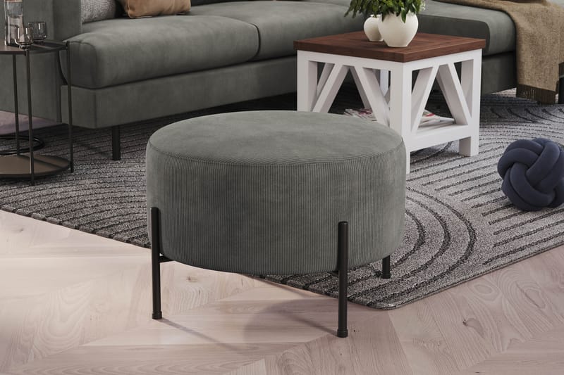 Menard Compact Sittpuff Rund 60 cm - Grå - Möbler - Stolar & fåtöljer - Pall & puff - Sittpuff