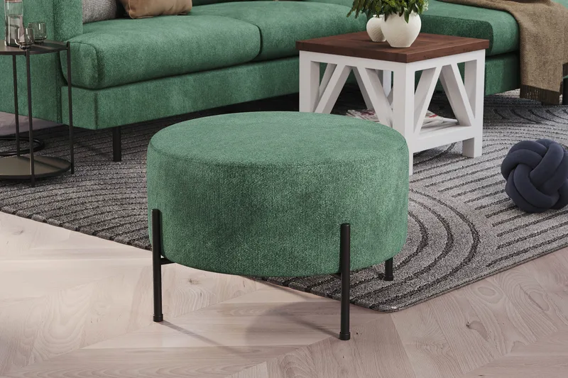 Menard Compact Sittpuff Rund 60 cm - Grön - Möbler - Stolar & fåtöljer - Pall & puff - Sittpuff