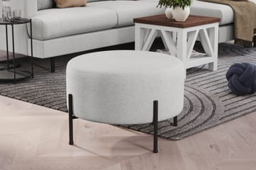 Menard Compact Sittpuff Rund 60 cm - Ljusgrå - Möbler - Stolar & fåtöljer - Pall & puff - Sittpuff