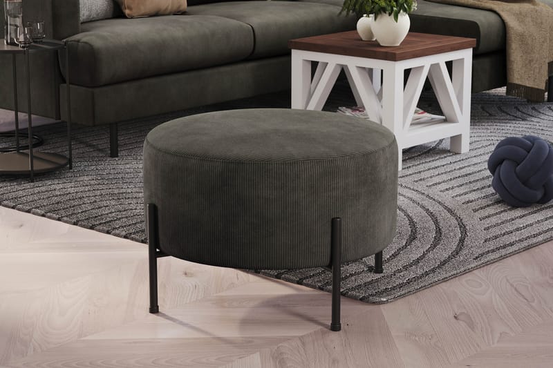 Menard Compact Sittpuff Rund 60 cm - Mörkgrå - Möbler - Stolar & fåtöljer - Pall & puff - Sittpuff
