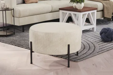 Menard Compact Sittpuff Rund 60 cm - Vit - Möbler - Stolar & fåtöljer - Pall & puff - Sittpuff