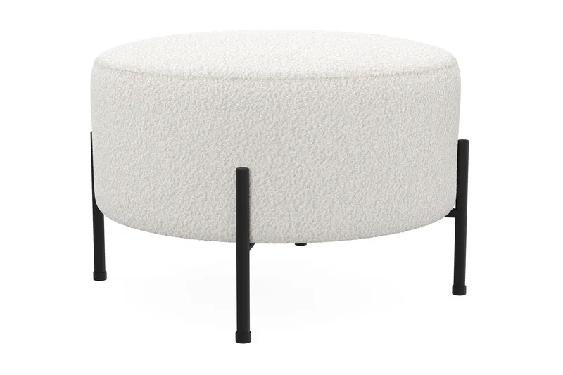 Menard Compact Sittpuff Rund 60 cm - Vit - Möbler - Stolar & f åtöljer - Pall & puff - Sittpuff