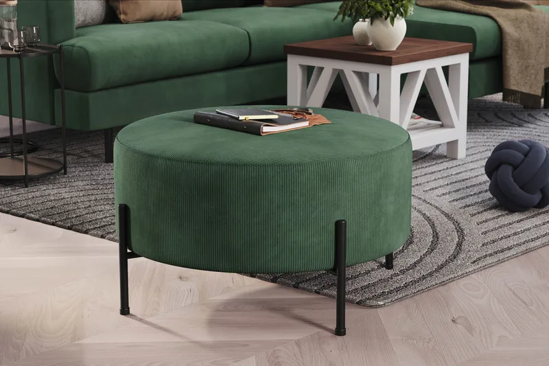 Menard Compact Sittpuff Rund 70 cm - Grön - Möbler - Stolar & fåtöljer - Pall & puff - Sittpuff