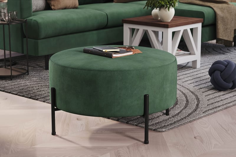 Menard Compact Sittpuff Rund 70 cm - Grön - Möbler - Stolar & fåtöljer - Pall & puff - Sittpuff