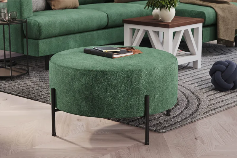 Menard Compact Sittpuff Rund 70 cm - Grön - Möbler - Stolar & fåtöljer - Pall & puff - Sittpuff