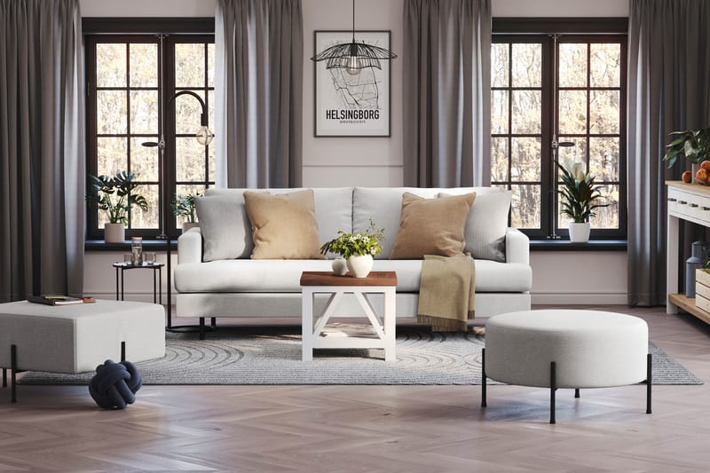 Menard Compact Sittpuff Rund 70 cm - Ljusgrå - Möbler - Stolar & fåtöljer - Pall & puff - Sittpuff