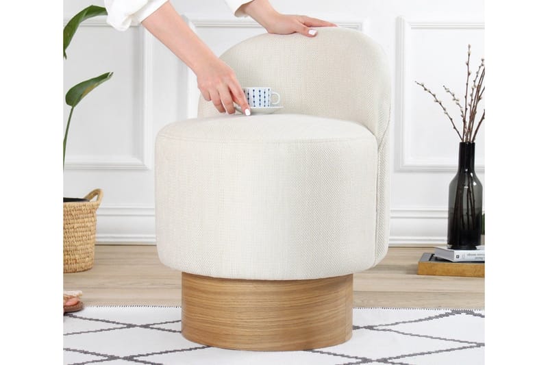 Muktan Sittpuff 47 cm - Cream - Möbler - Stolar & fåtöljer - Pall & puff - Sittpuff