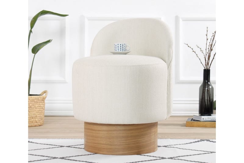 Muktan Sittpuff 47 cm - Cream - Möbler - Stolar & fåtöljer - Pall & puff - Sittpuff