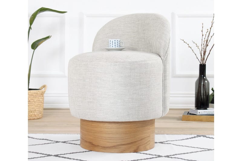 Muktan Sittpuff 47 cm, Ljusgrå