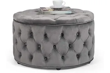 Munder Sittpuff 70 cm - Grå - Möbler - Stolar & fåtöljer - Pall & puff - Sittpuff - Sittpuff med förvaring
