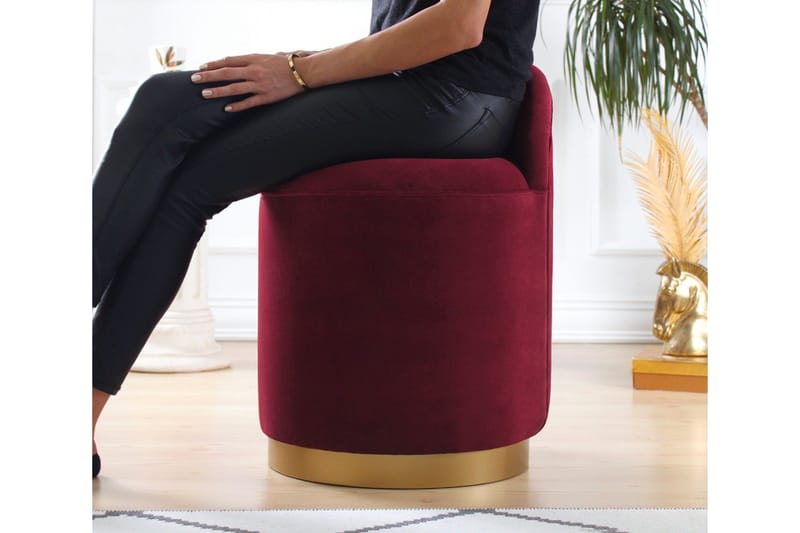 Murwillumbah Sittpuff 45 cm - Röd - Möbler - Stolar & fåtöljer - Pall & puff - Sittpuff