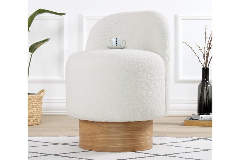 Nadem Sittpuff 47 cm - Vit - Möbler - Stolar & fåtöljer - Pall & puff - Sittpuff