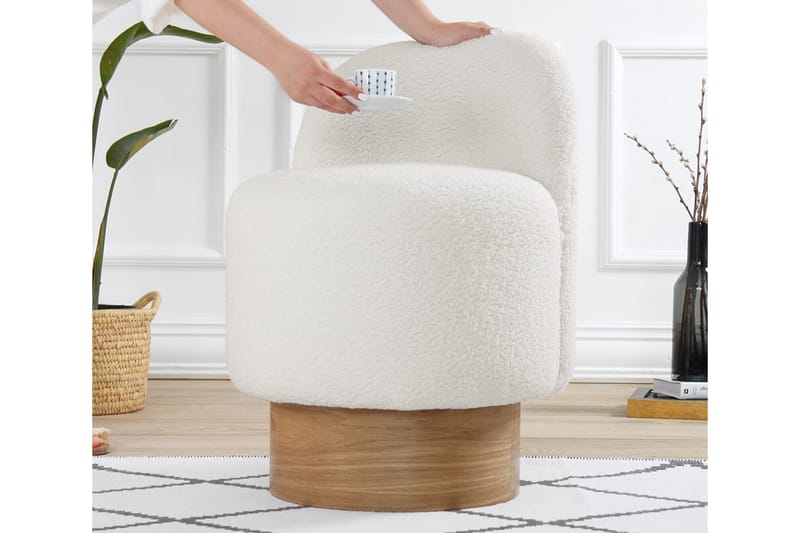Nadem Sittpuff 47 cm - Vit - Möbler - Stolar & fåtöljer - Pall & puff - Sittpuff