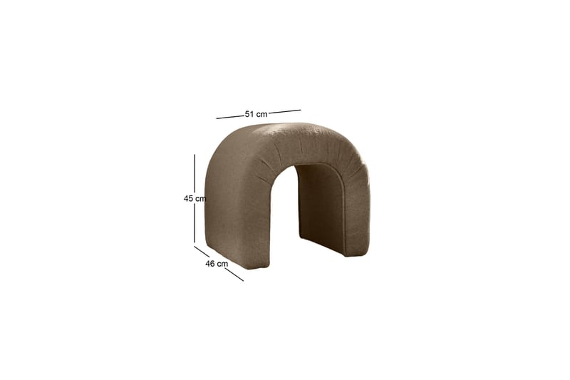 Nagar Sittpuff 51 cm - Brun - Möbler - Stolar & fåtöljer - Pall & puff - Sittpuff