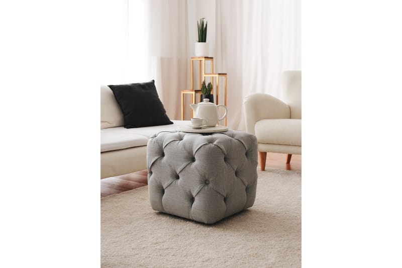 Naman Sittpuff 48 cm - Grå - Möbler - Stolar & fåtöljer - Pall & puff - Sittpuff
