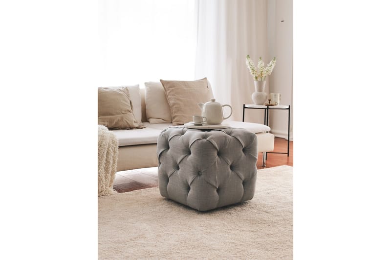 Naman Sittpuff 48 cm - Grå - Möbler - Stolar & fåtöljer - Pall & puff - Sittpuff