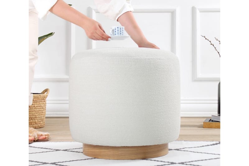 Namra Sittpuff 45 cm - Cream - Möbler - Stolar & fåtöljer - Pall & puff - Sittpuff
