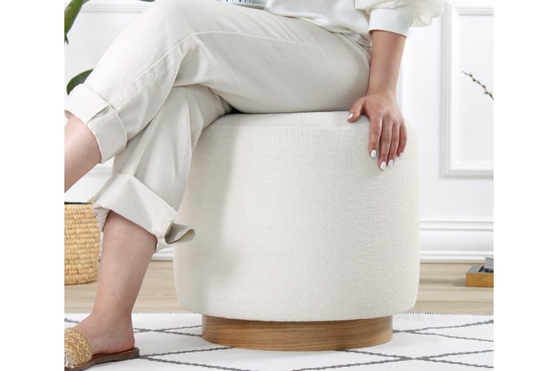 Namra Sittpuff 45 cm - Cream - Möbler - Stolar & fåtöljer - Pall & puff - Sittpuff