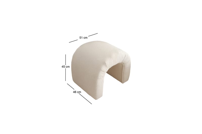 Narayran Sittpuff 51 cm - Cream - Möbler - Stolar & fåtöljer - Pall & puff - Sittpuff