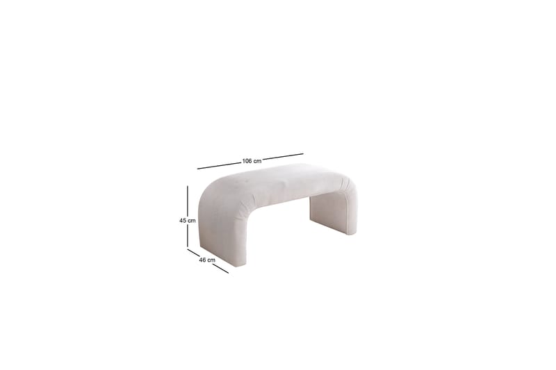 Narpendra Sittpuff 106 cm - Vit - Möbler - Stolar & fåtöljer - Pall & puff - Sittpuff